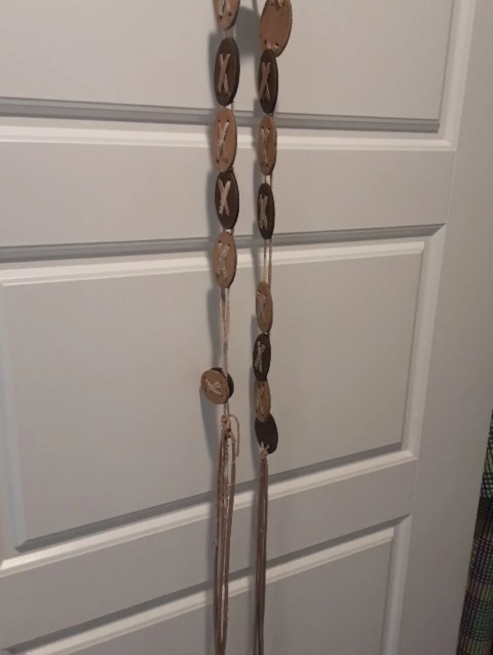 Handwoven Brown & Tan Decorative Belt Necklace
